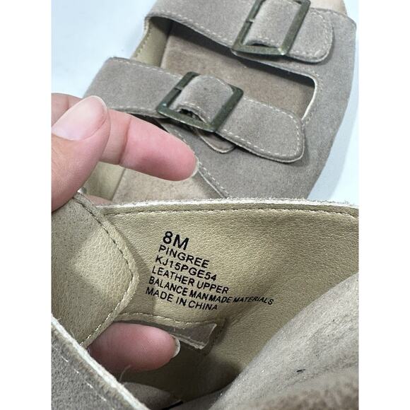 J-41 Adventure On Pingree Women 8 M Slice Double Strap Buckle‎ Beige Kj15pge54 - Picture 5 of 6